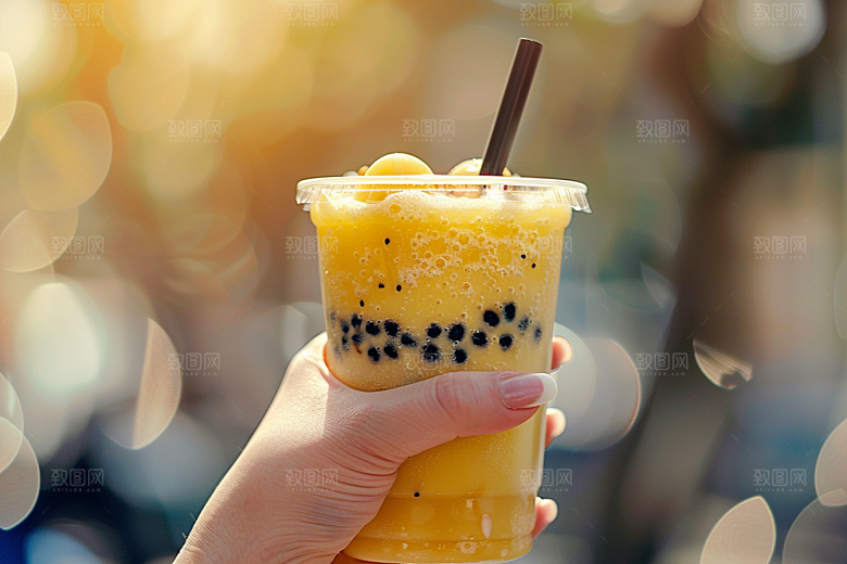 奶茶温暖果茶摄影图
