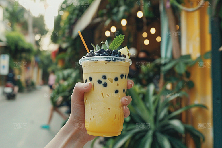 奶茶温暖卡路里摄影图