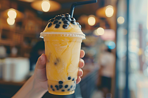 奶茶休闲广告摄影图