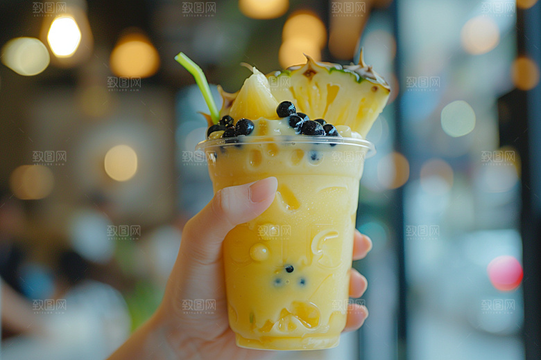 奶茶饮品广告摄影图