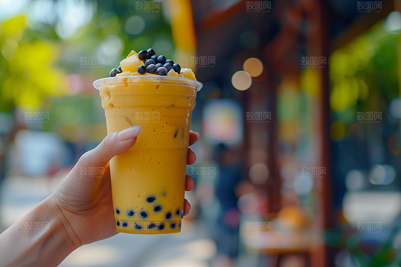 奶茶果茶饮品摄影图