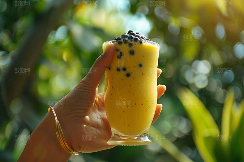 奶茶果茶饮料摄影图