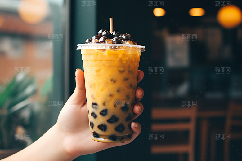 奶茶生活广告摄影图