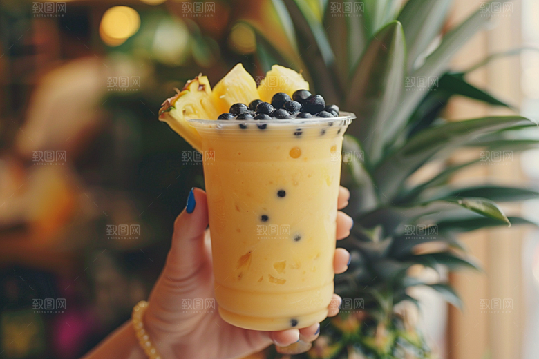 奶茶果茶生活摄影图
