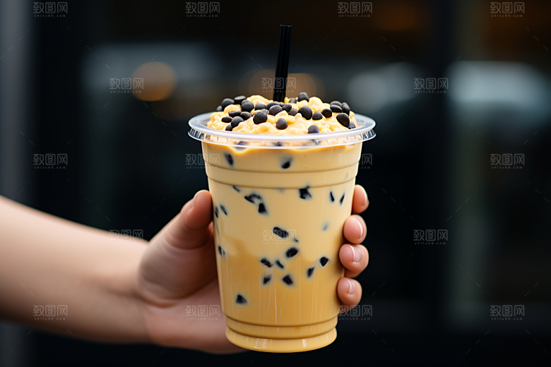 奶茶广告果茶摄影图