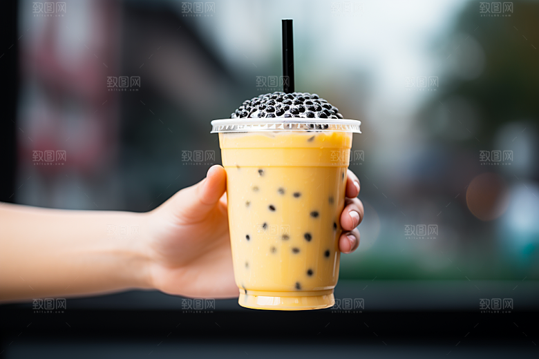 奶茶美味广告摄影图