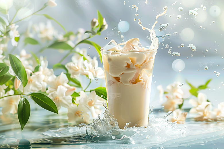 美味奶茶清新珍珠奶茶素材