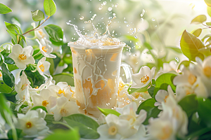 美味奶茶珍珠奶茶广告素材