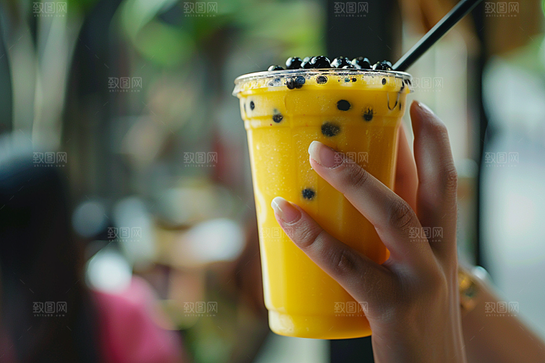 美味奶茶甜食春天素材