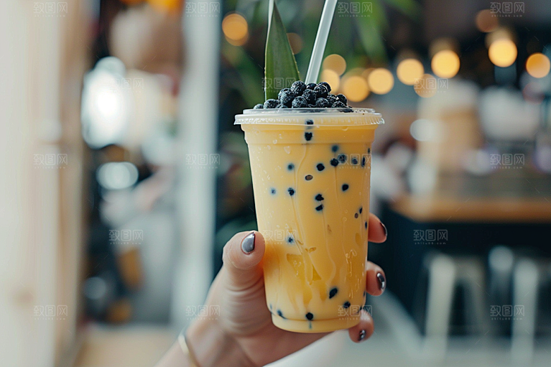 美味奶茶果茶甜食素材
