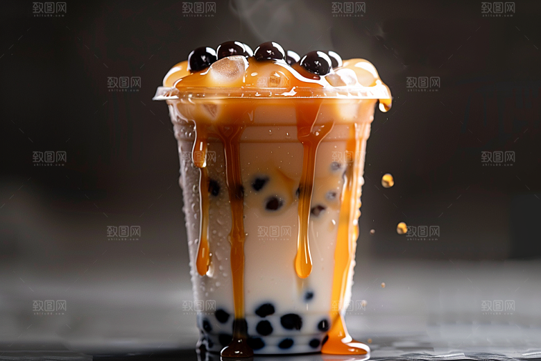 美味奶茶果茶饮品素材
