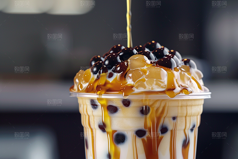 美味奶茶温暖饮料素材