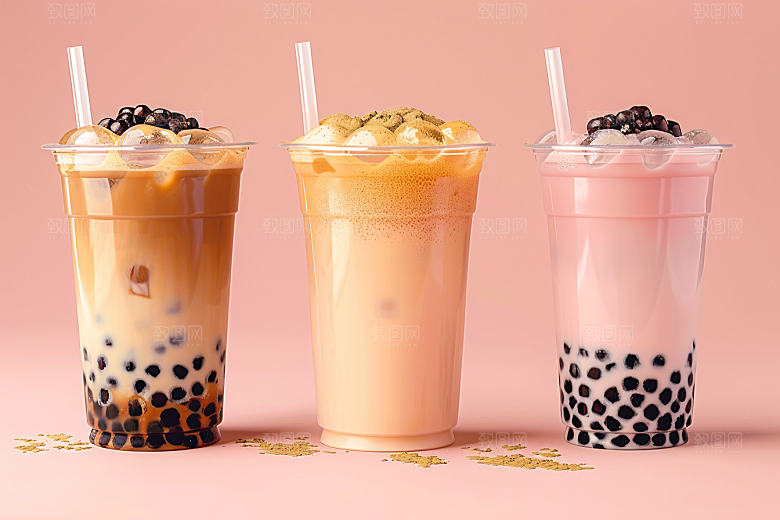 美味奶茶清新珍珠奶茶素材