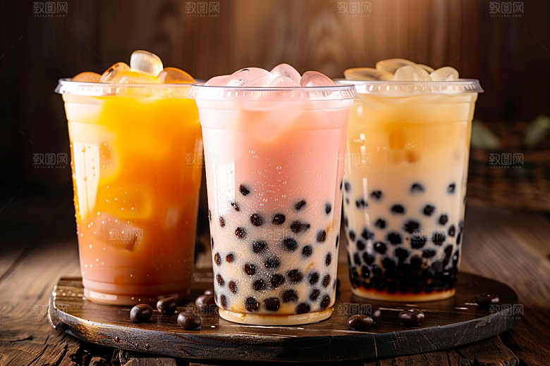 美味奶茶珍珠奶茶广告素材