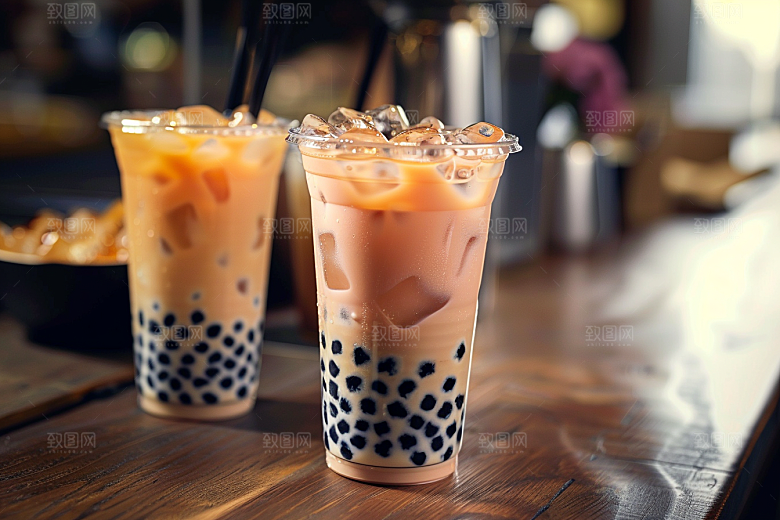 美味奶茶广告果茶素材