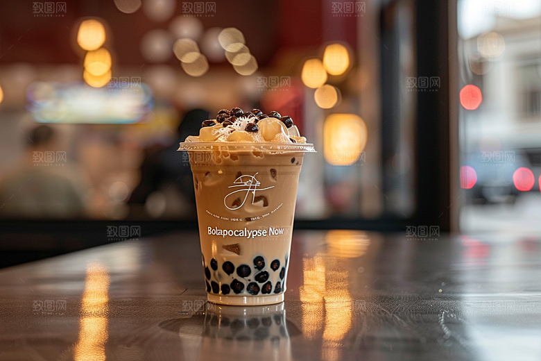 美味奶茶珍珠奶茶饮料素材