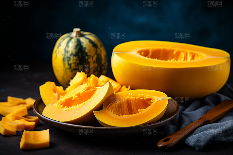 南瓜秋天膳食纤维摄影图