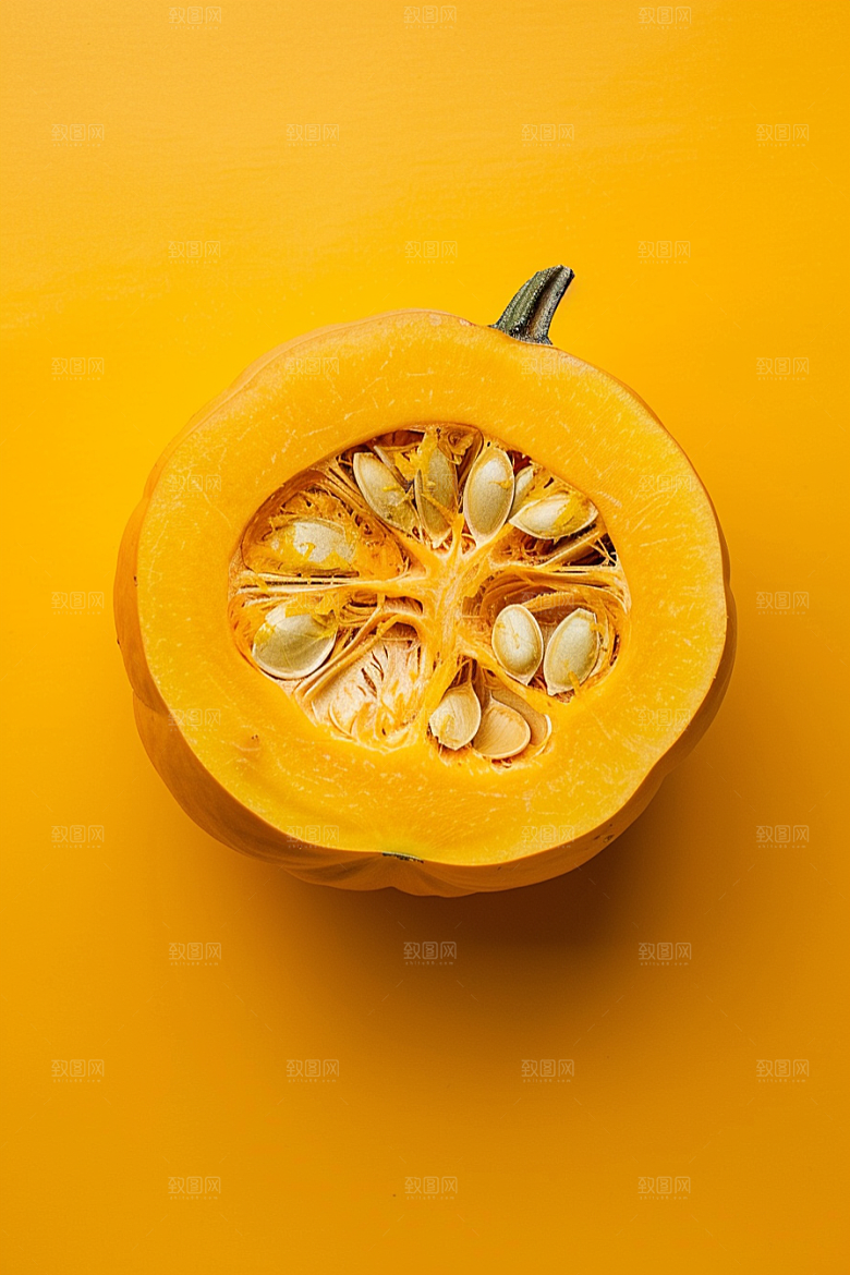 南瓜金色膳食纤维摄影图