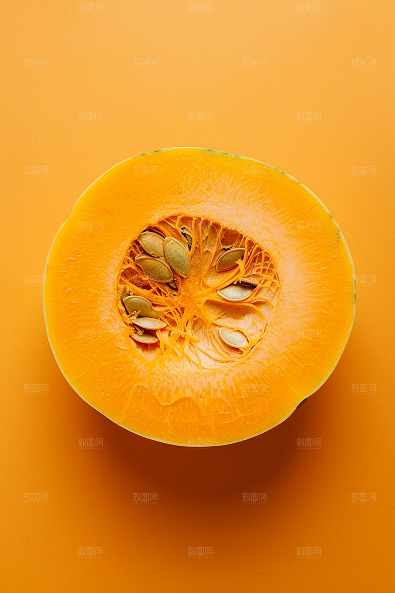 南瓜食材膳食纤维摄影图