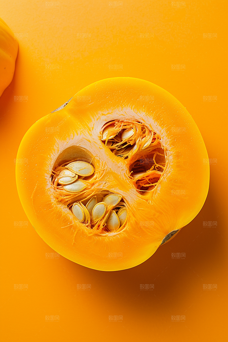 南瓜金色食材摄影图
