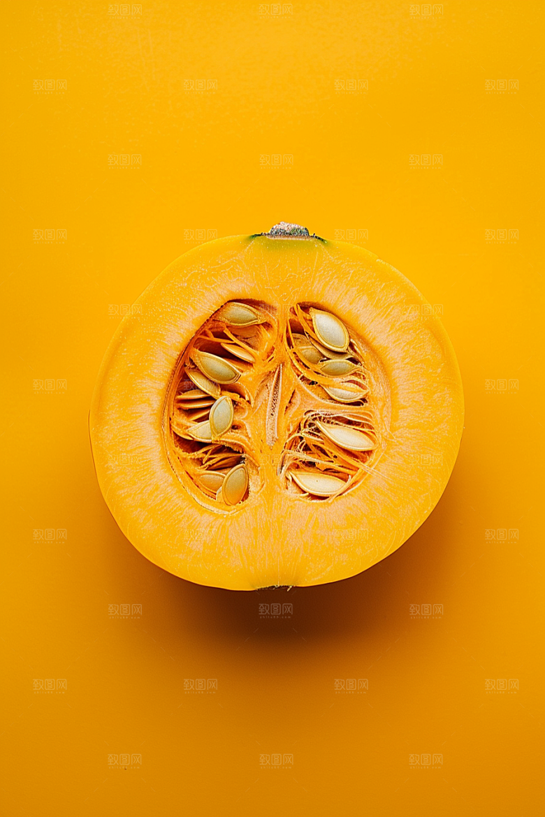 南瓜食材金色摄影图