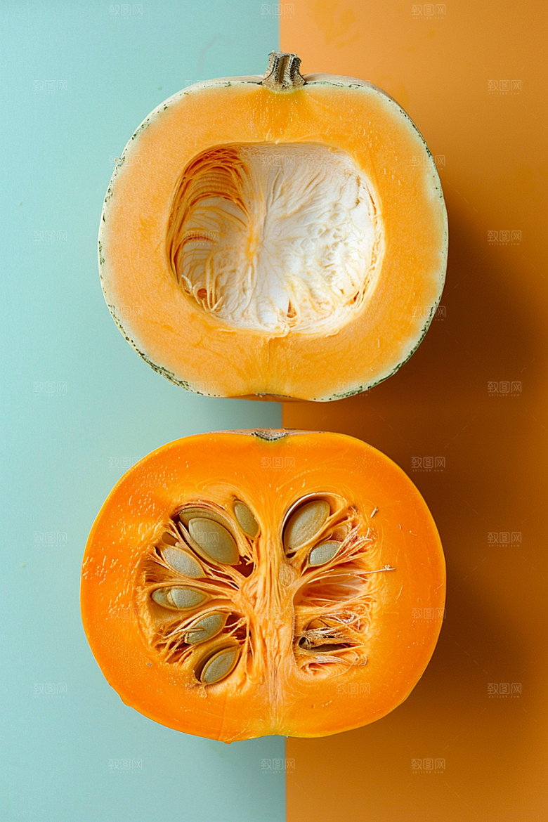 南瓜金色碳水摄影图