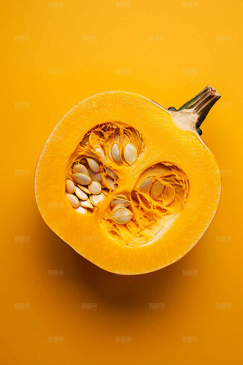 南瓜食材膳食纤维摄影图