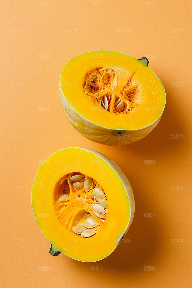 南瓜食材膳食纤维摄影图
