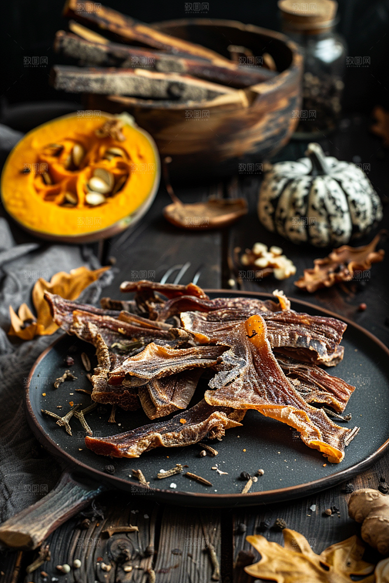 南瓜食材金色摄影图