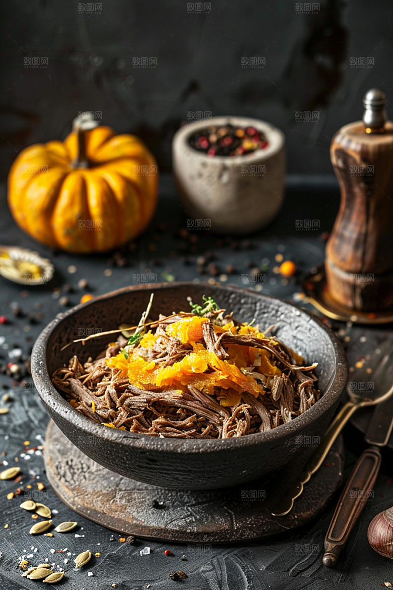 南瓜食材秋天摄影图