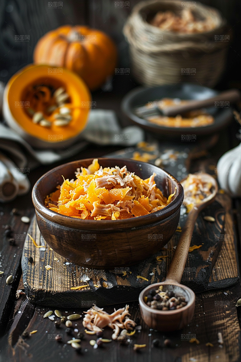 南瓜丰收膳食纤维摄影图