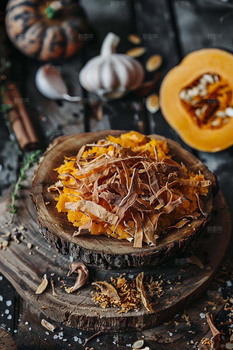 南瓜碳水膳食纤维摄影图