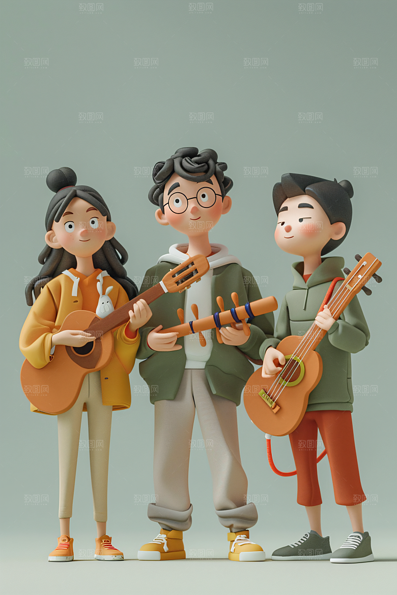 青年卡通少年模型