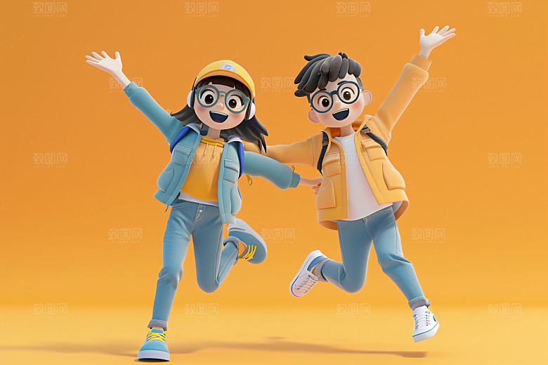 青年高清卡通模型