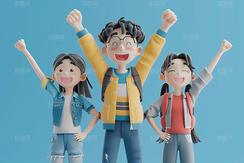 青年少年3D模型