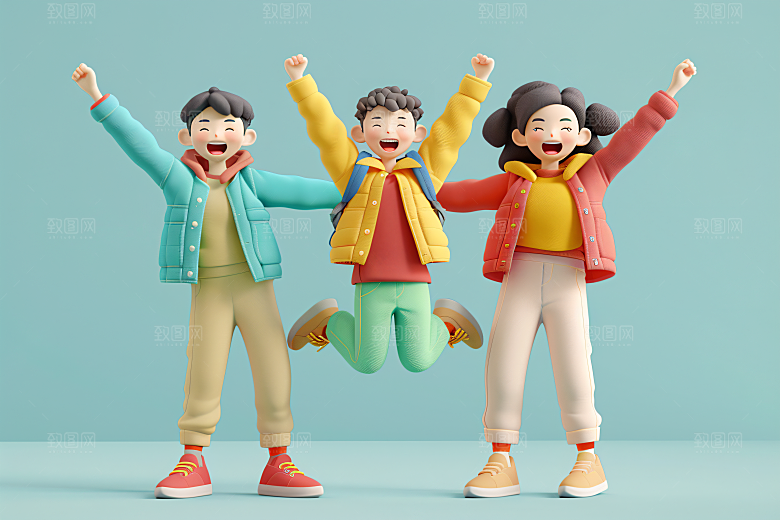 青年活力高清模型