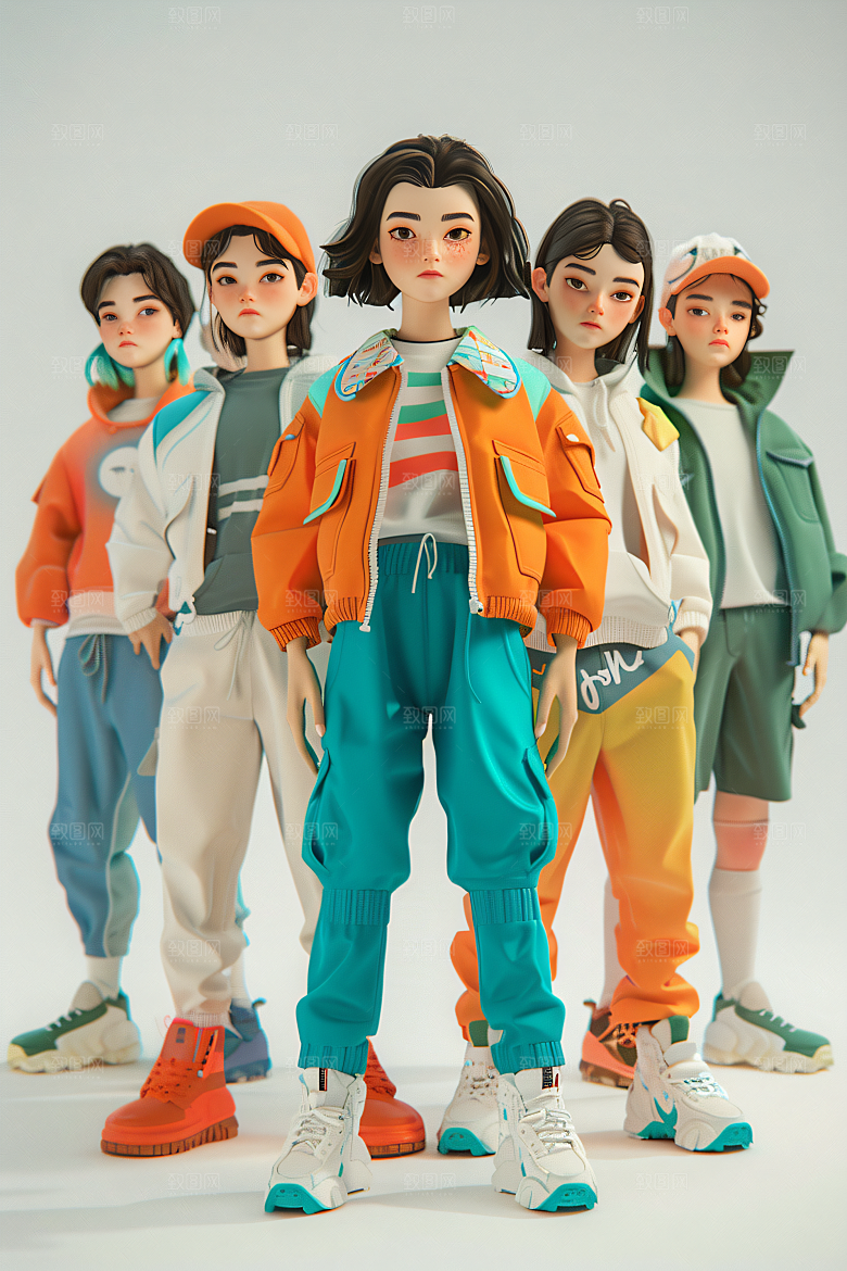 青年五四青年节学生模型
