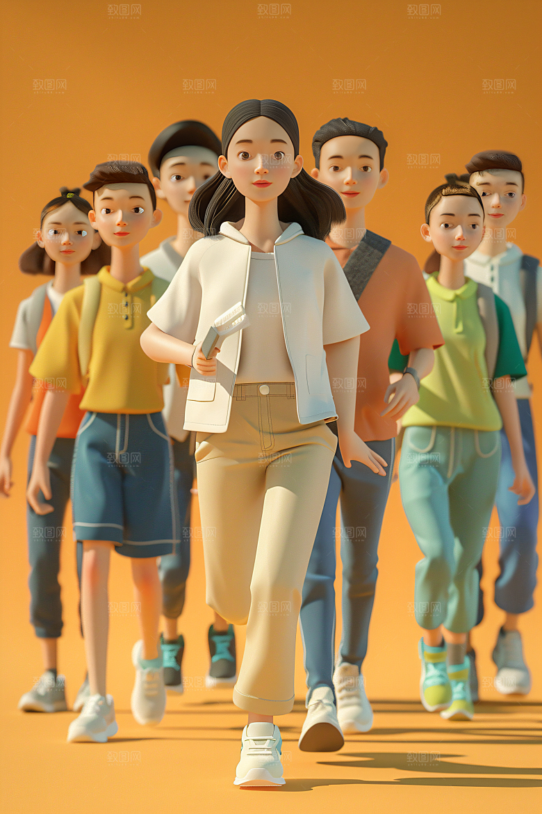 青年年轻人少年模型