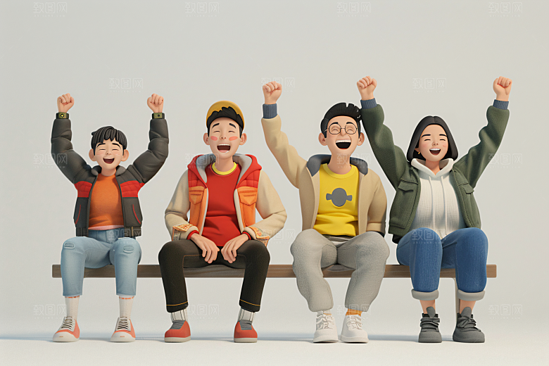 青年卡通C4D模型