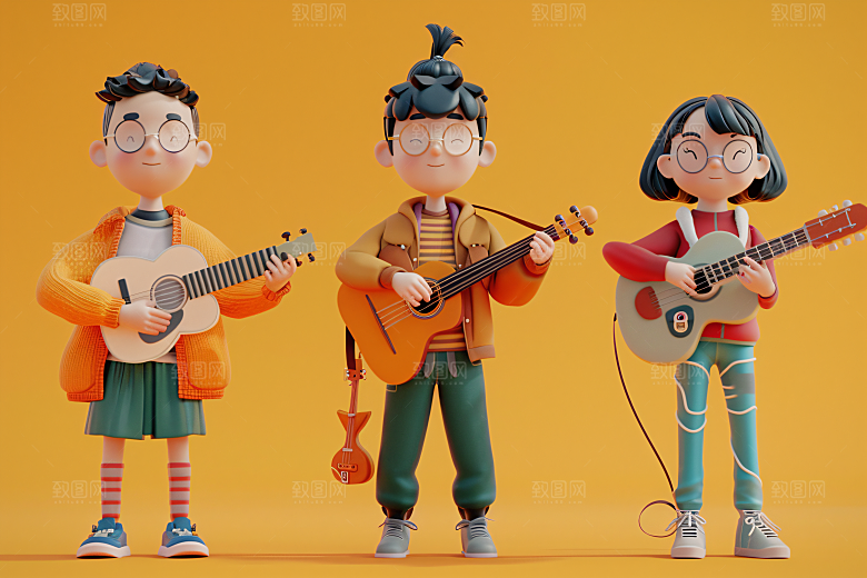 青年学生欢乐模型