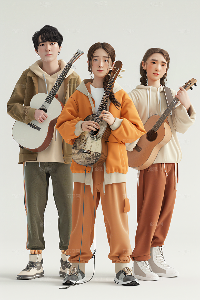 青年学生年轻人模型