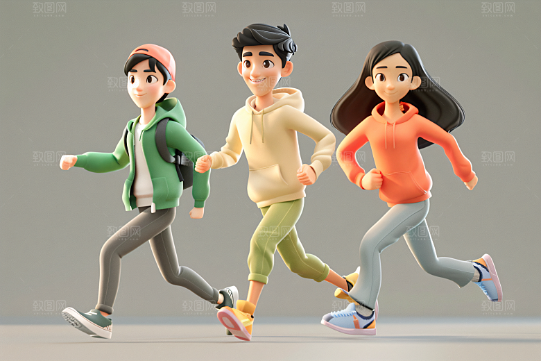 青年C4D五四青年节模型