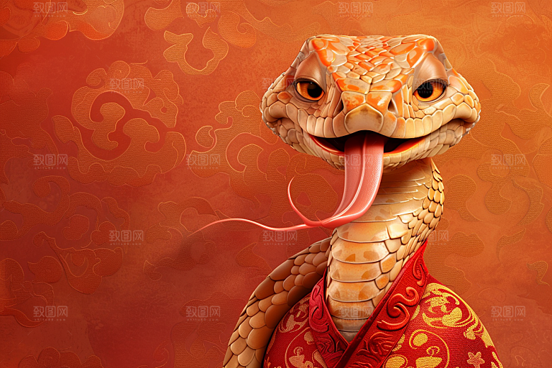 拟人蛇形象3D模型