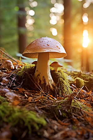 牛肝菌菌子蘑菇摄影图
