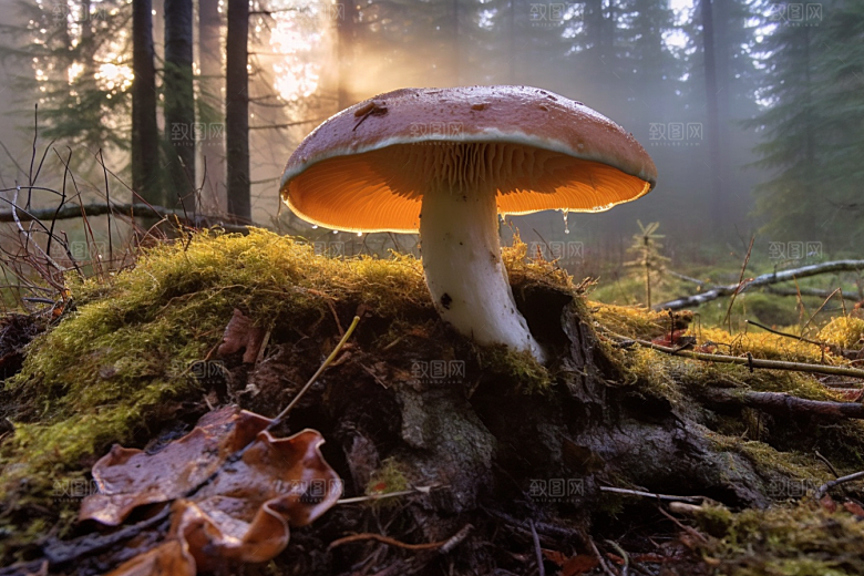 牛肝菌食材山林摄影图