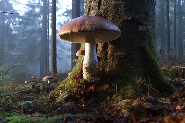 牛肝菌蘑菇高清摄影图