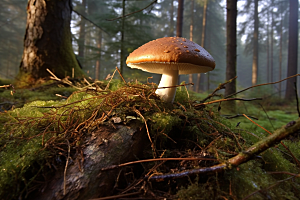 牛肝菌野味菌菇摄影图