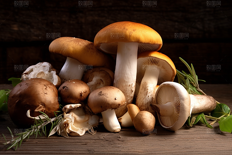 牛肝菌山珍美食摄影图