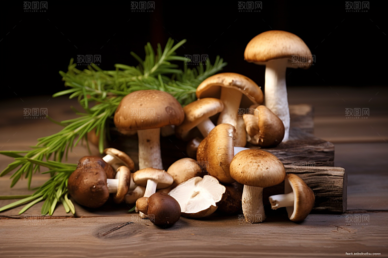 牛肝菌野味新鲜摄影图