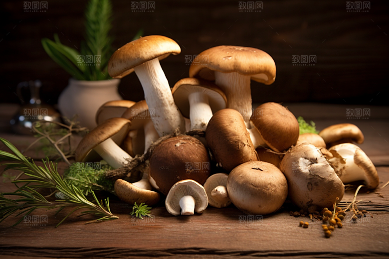 牛肝菌蘑菇高清摄影图